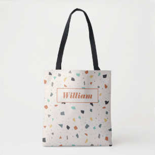 Tote Bag Tile Terrazzo Confetti Style Moderne Personnalisé