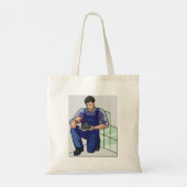 Tote Bag Tiler au travail (Dos)