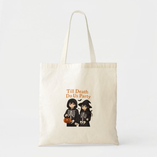 Tote Bag Till Death Do Us Party - Anime Halloween Couple Cl (Devant)