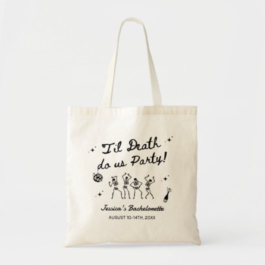 Tote Bag Till Death Do Us Party Bachelorette Week-end (Devant)