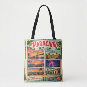 Tote Bag Timbre Venezuela Maracaibo État Zulia Tropical Tr