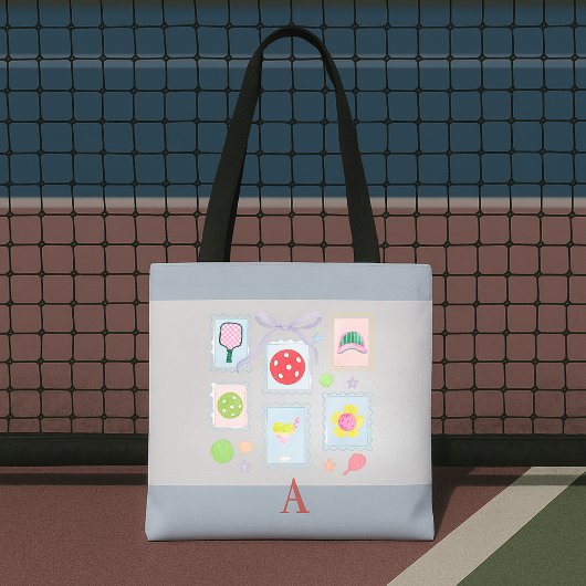 Tote Bag Timbres de Pickleball Personnalisés