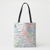 Tote Bag Timbres Visa de voyage (Devant)