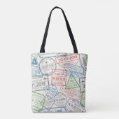 Tote Bag Timbres Visa de voyage (Dos)