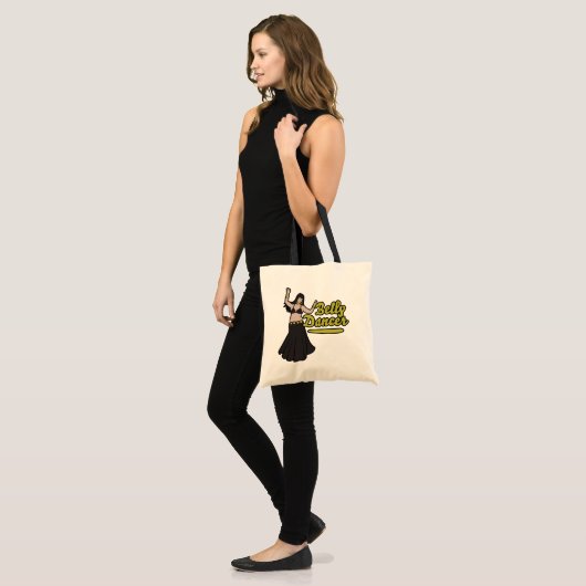 Tote Bag Tinah Jaune et Black Belge Dancer Design (Devant (modèle))