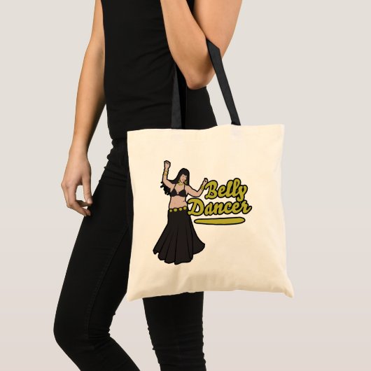 Tote Bag Tinah Jaune et Black Belge Dancer Design (Devant (produit))
