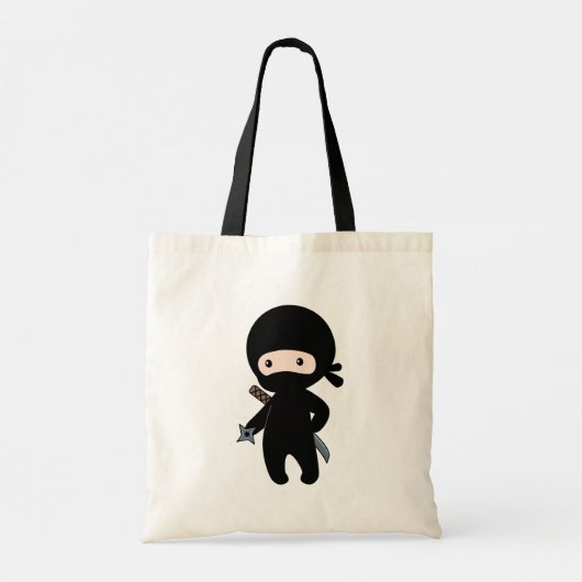 Tote Bag Tiny Ninja tenant l'étoile à lancer (Dos)