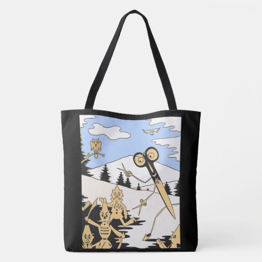 Tote Bag tirage de ciseaux meurtriers (Dos)