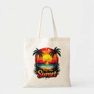Tote Bag Tire le tee-shirt de volley-ball Sunset - Parfait 