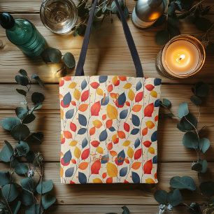 Tote Bag Tirer des couleurs Fourre-tout avec des feuilles d