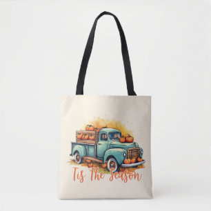 Tote Bag 'Tis The Season - Camion rustique avec Citrouilles