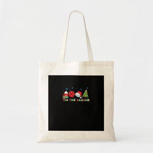 Tote Bag Tis The Season For Pickleball Iii Modern Aesthetic (Devant)