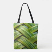 Tote Bag Tissage de bambou frais vert (Dos)