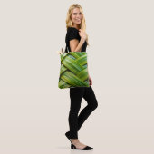 Tote Bag Tissage de bambou frais vert (Sur le modèle)