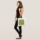 Tote Bag Tissage de bandes vert olive (Devant (modèle))