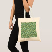 Tote Bag Tissage de bandes vert olive (Devant (produit))