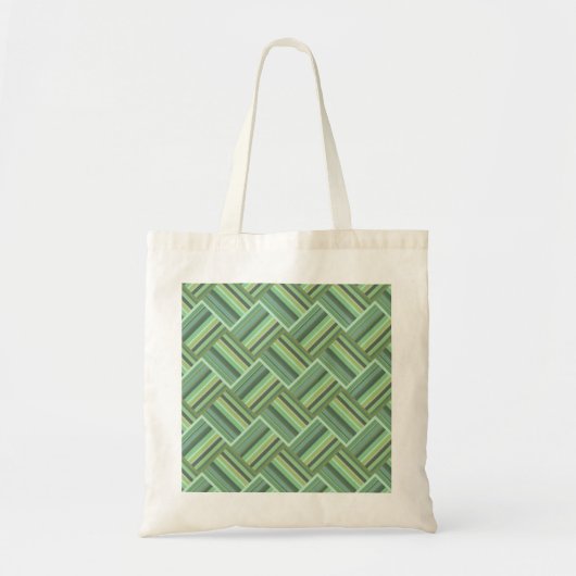 Tote Bag Tissage de bandes vert olive (Devant)