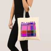Tote Bag Tissu Couleurs Carrés (Devant (produit))