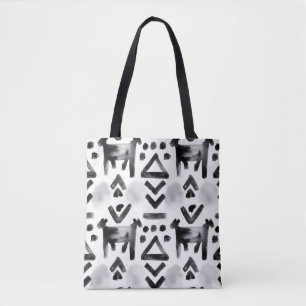 Tote Bag Tissu de boue audacieux – Motif noir et blanc