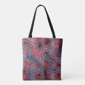 Tote Bag Tissu de cellule rouge avec torsion de lumière dou (Dos)
