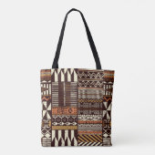 Tote Bag Tissu tribal africain patchwork abstrait vin (Dos)