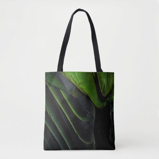 Tote Bag Tissu vert et noir (Devant)