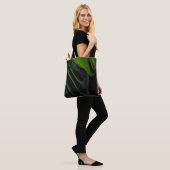 Tote Bag Tissu vert et noir (Sur le modèle)