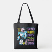 Tote Bag Titans Ados, allez ! | Cyborg Burger Rap (Dos)