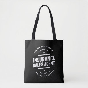 Tote Bag Titre du travail de l'agent de vente d'assurance