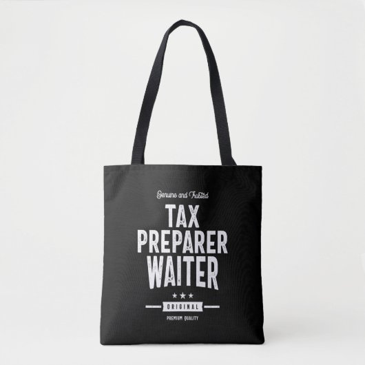 Tote Bag Titre du travail du préparateur fiscal (Devant)