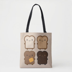 Tote Bag Toast de Kawaii