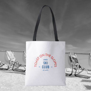 Tote Bag Toast Sur Les Pistes Après Ski Club Rouge & Bleu