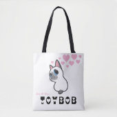 TOTE BAG TOBY TOYBOB AMOUR AU PREMIER TOYBOB PINK HEARTS FO (Devant)