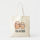 Tote Bag Toe-gether Funny BIg Toe Pun (Devant)