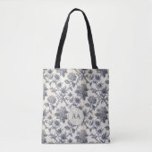 Tote Bag Toile Botanique | Hydrangea & Chardon de Mer Perso (Devant)