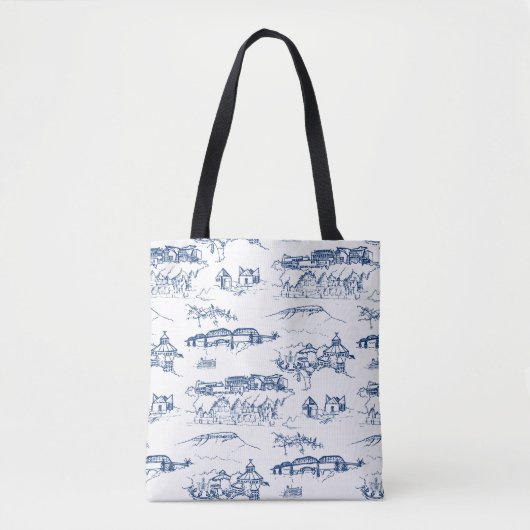 Tote Bag Toile de Chattanooga bleu (Devant)
