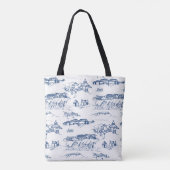 Tote Bag Toile de Chattanooga bleu (Dos)