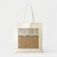 Toile de jute et dentelle rustiques