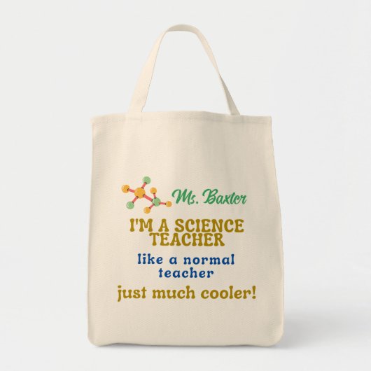 Tote Bag Toile de professeur de sciences Fourre-tout (Devant)