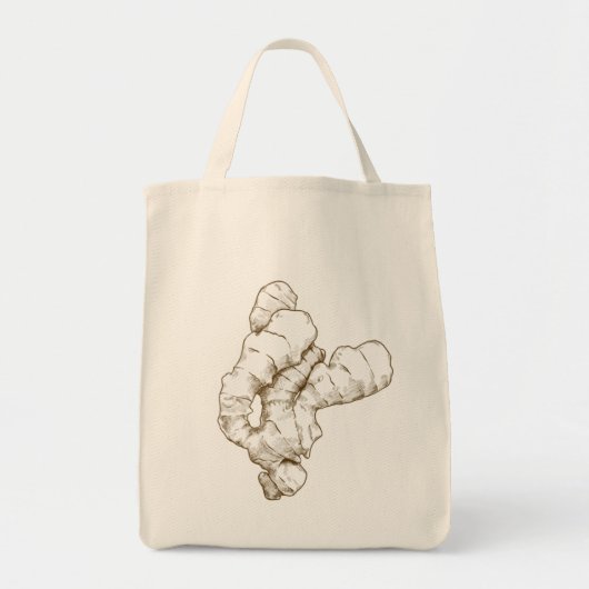 Tote Bag Toile de racines de gingembre Fourre-tout (Devant)