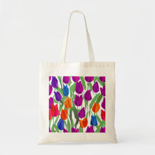 Tote Bag Toile de Tulipe de Printemps brillant Fourre-tout