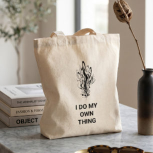 Tote Bag Toile Graphique Minimaliste Moderne "Je Fais Ma Pr