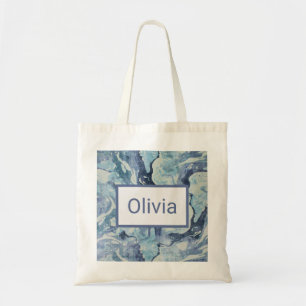 Tote Bag Toile personnalisée en toile de jute avec marbre b