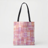 Tote Bag Toile rose rouge Orange Texture Pride lesbienne (Devant)