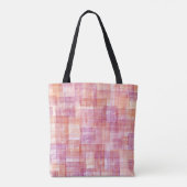 Tote Bag Toile rose rouge Orange Texture Pride lesbienne (Dos)