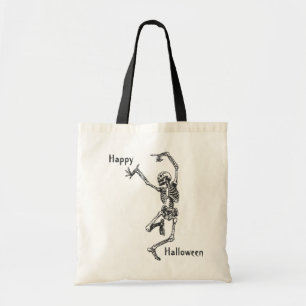 Tote Bag Toile squelettique de des bonbons ou un sort de
