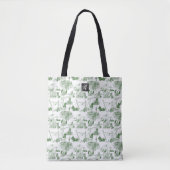Tote Bag Toile verte de Terrier écossais (Devant)
