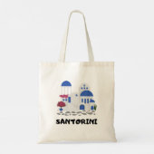 Tote Bag Toit bleu de l'architecture de Santorin Grèce (Dos)