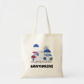 Tote Bag Toit bleu de l'architecture de Santorin Grèce (Devant)