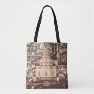 Tote Bag toiture de ville italienne vue antique, architectu